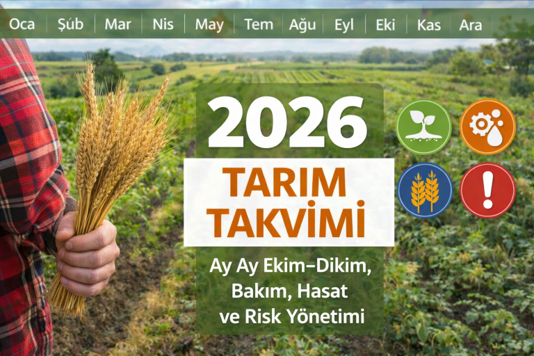 2026 Tarım Takvimi: Ay Ay Ekim–Dikim, Bakım, Hasat ve Risk Yönetimi 10 tarım takvimi