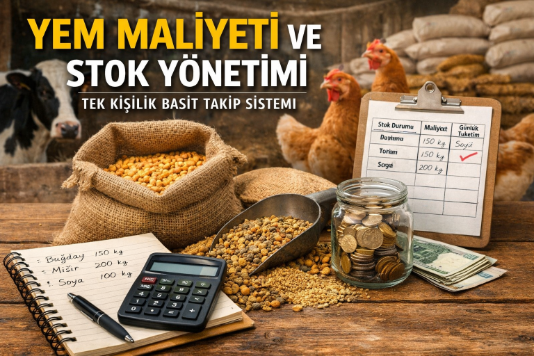 Yem Maliyeti ve Stok Yönetimi: Tek Kişilik Basit Takip Sistemi 11 yem maliyeti ve stok yönetimi